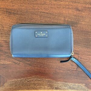 Kate Spade Navy Leather Wristlet